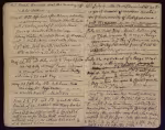 Two pages from within a diary book. Each handwritten entry is separated by a horizontal line.
